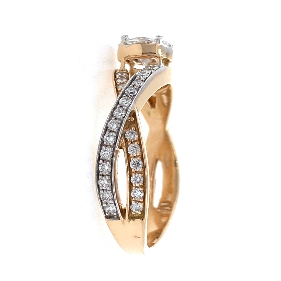 18kt / 750 rose gold engagement solitaire look diamond ladies ring 8lr183 - Image 4