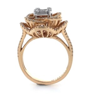 18kt / 750 rose gold anniversary gift diamond ladies ring 8lr153
