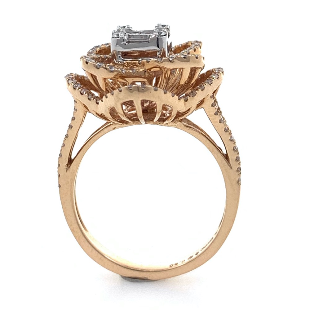 18kt / 750 rose gold anniversary gift diamond ladies ring 8lr153 - Image 5