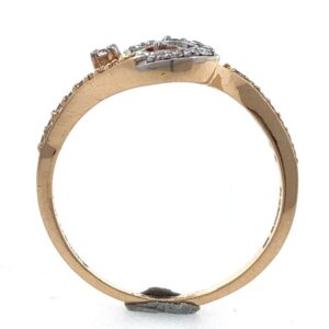 18kt / 750 rose gold fancy contemporary diamond ring 8lr126
