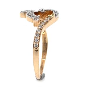 18kt / 750 rose gold fancy contemporary diamond ring 8lr126