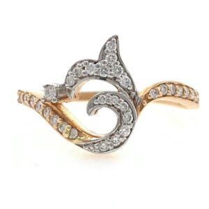 18kt / 750 rose gold fancy contemporary diamond ring 8lr126