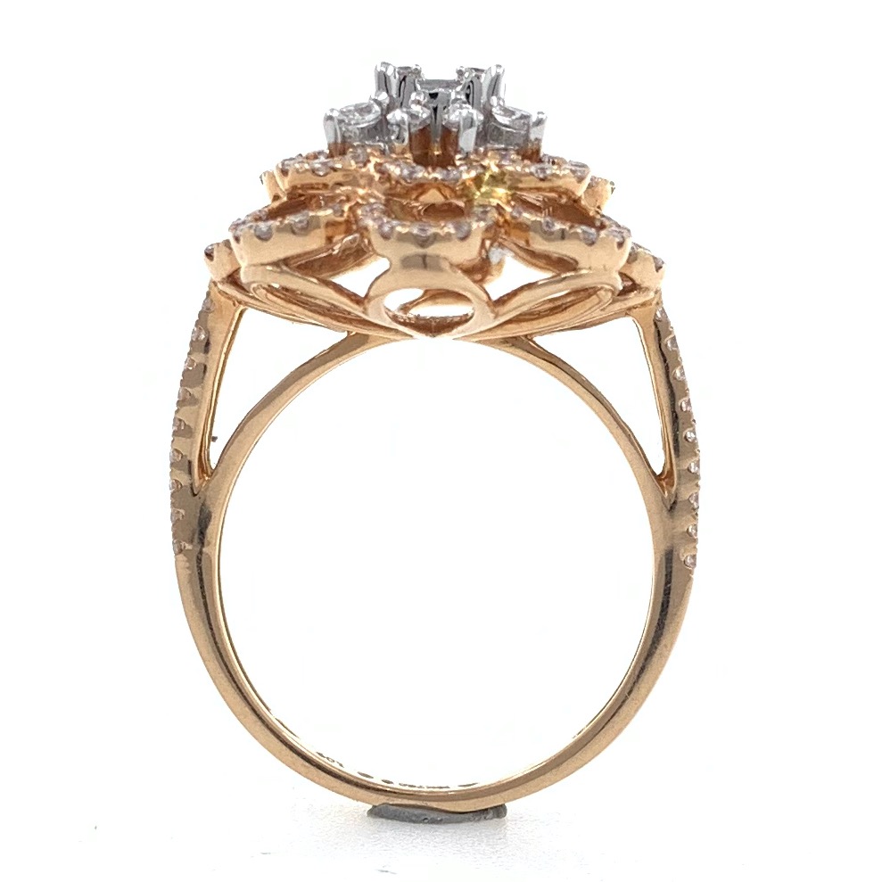 18kt / 750 rose gold cocktail designer micro set diamond ring 8lr117 - Image 5