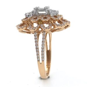 18kt / 750 rose gold cocktail designer micro set diamond ring 8lr117