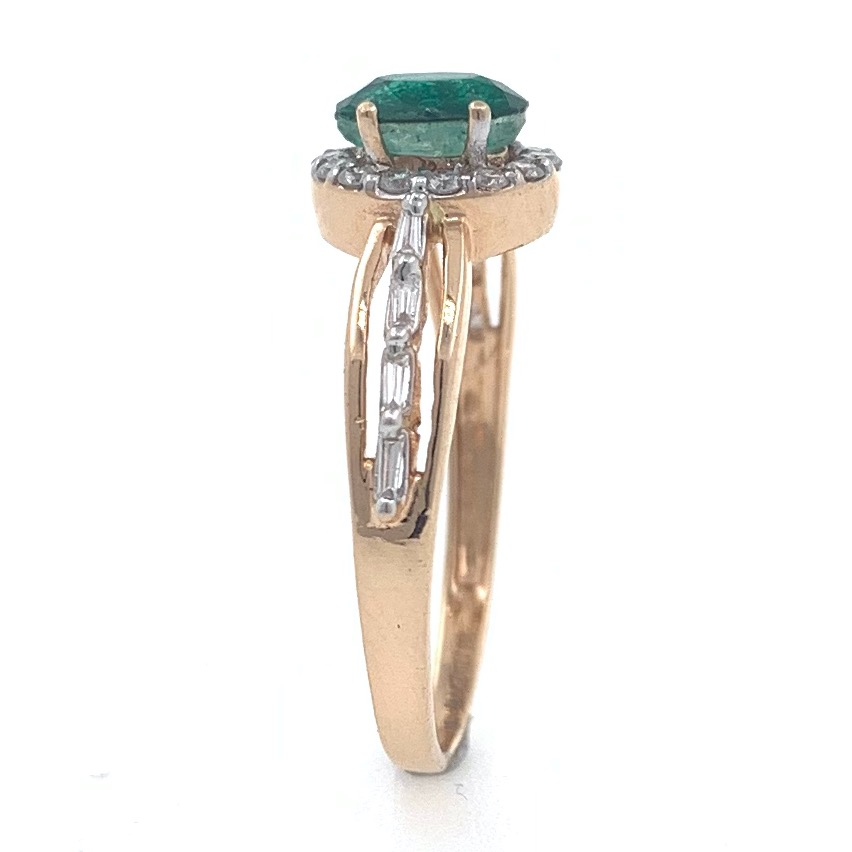 18kt / 750 rose gold diamond classic daily wear ladies ring 8lr71 - Image 4