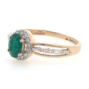 18kt / 750 rose gold diamond classic daily wear ladies ring 8lr71