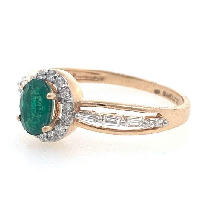 18kt / 750 rose gold diamond classic daily wear ladies ring 8lr71 - Image 3