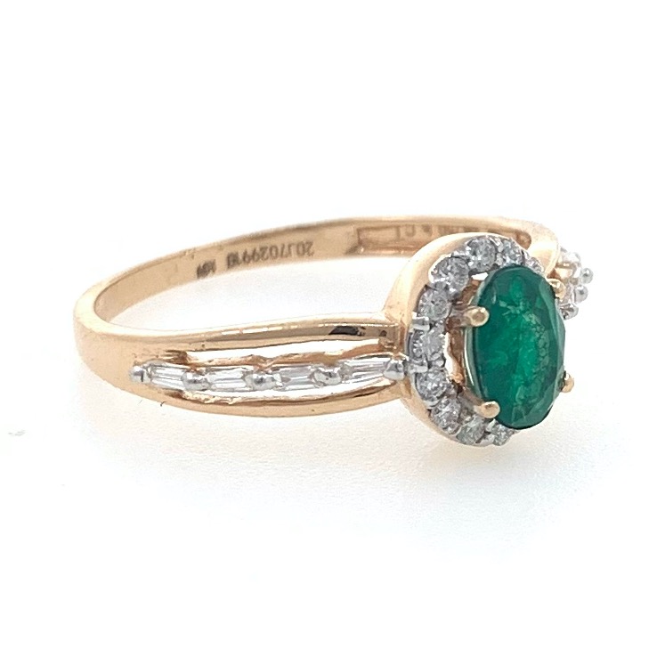 18kt / 750 rose gold diamond classic daily wear ladies ring 8lr71 - Image 2