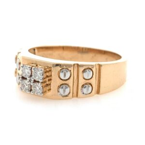 18kt / 750 rose gold contemporary designer gents ring 9gr21