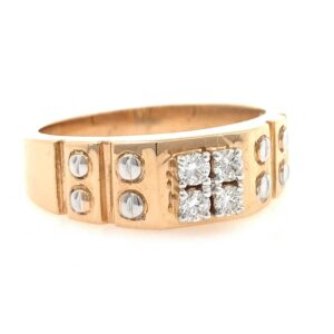 18kt / 750 rose gold contemporary designer gents ring 9gr21