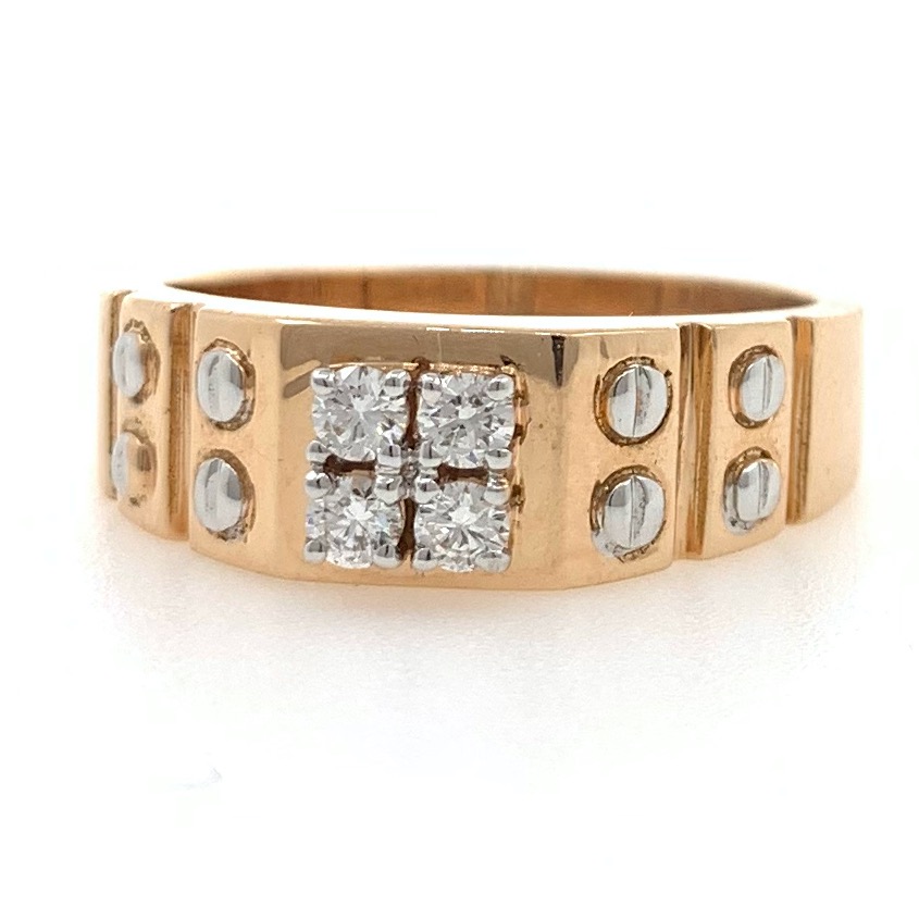 18kt / 750 rose gold contemporary designer gents ring 9gr21