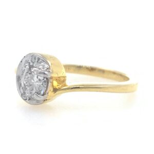 18kt / 750 yellow gold solitaire engagement ring for ladies 7lr183