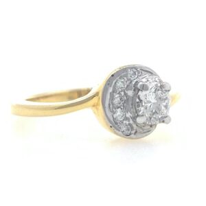 18kt / 750 yellow gold solitaire engagement ring for ladies 7lr183