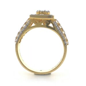 18kt / 750 yellow gold solitaire look engagement ring for ladies 6lr263