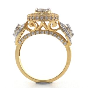 18kt / 750 yellow gold solitaire pressure setting diamond ring for ladies 6lr143