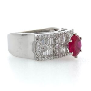 18kt / 750 white gold fancy micro setting diamond ladies ring lr63
