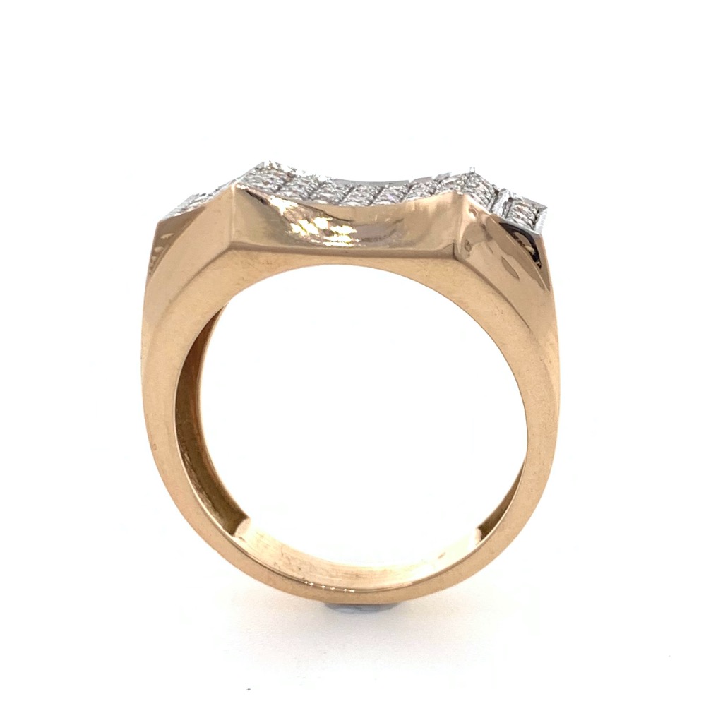 18kt / 750 rose gold fancy diamond gents ring 9gr40 - Image 4