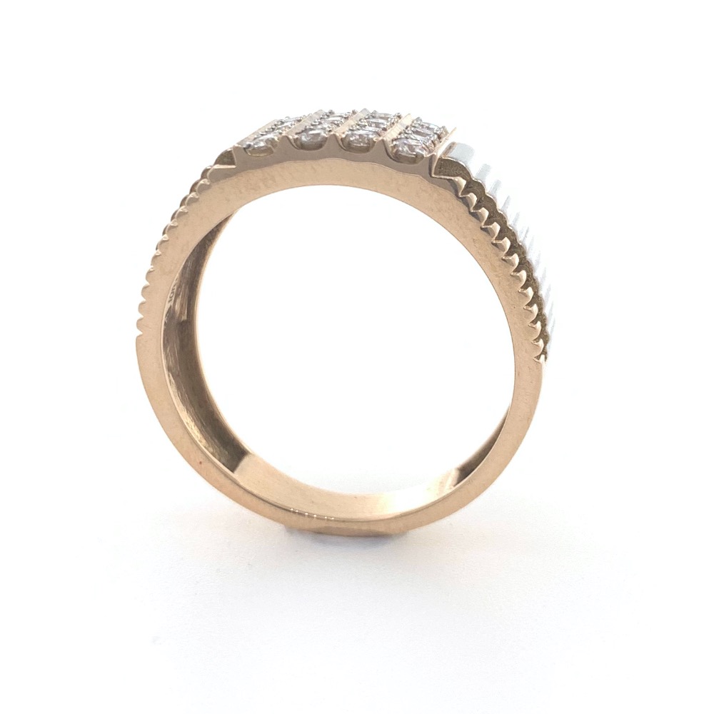 18kt / 750 rose gold fancy step handmade diamond gents ring 9gr39 - Image 5