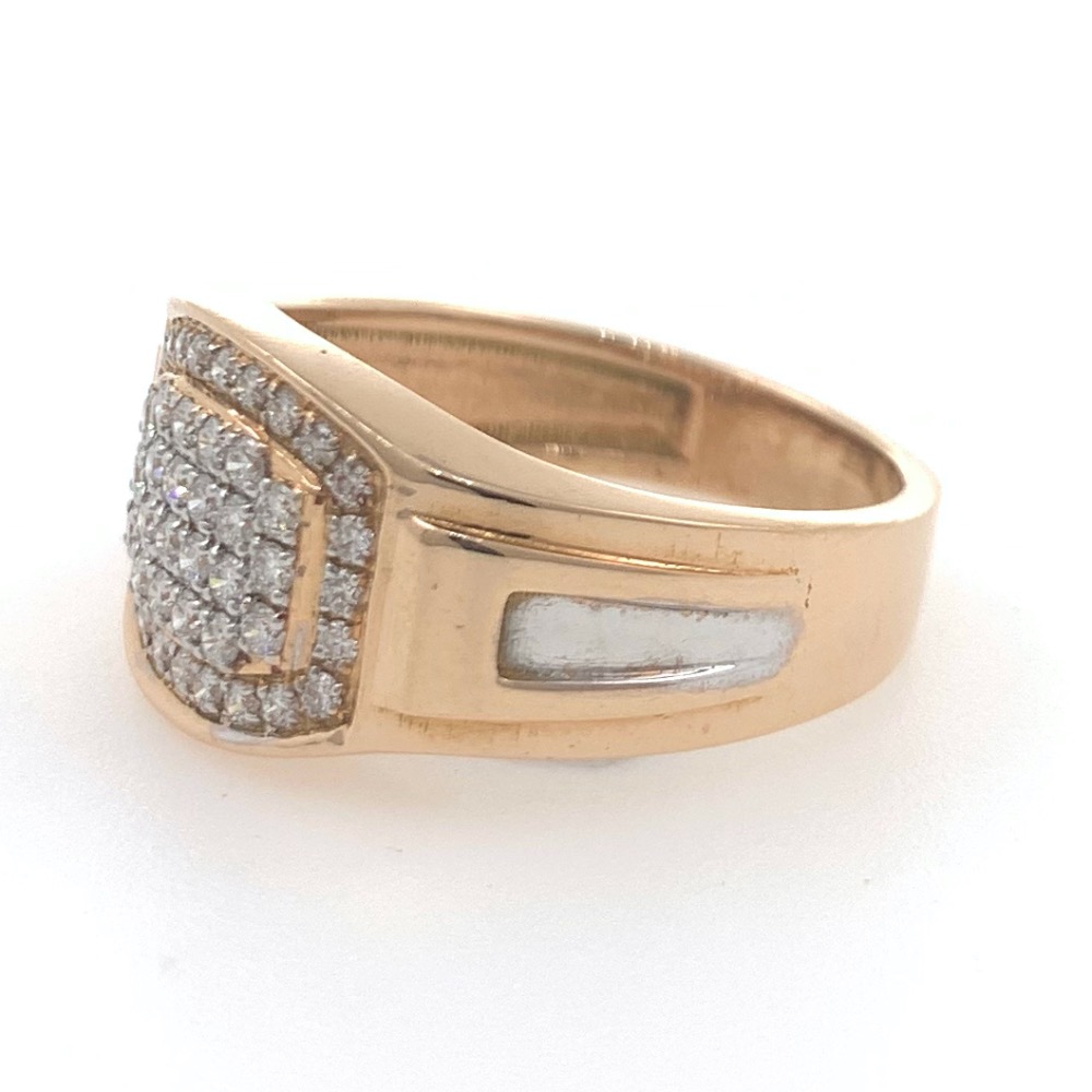 18kt / 750 rose gold fancy graduation band diamond ring 9gr38 - Image 3