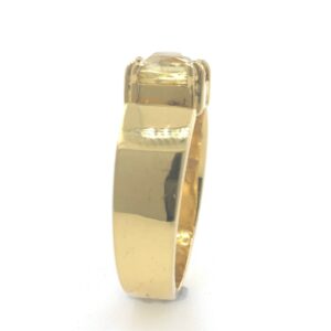 18kt / 750 yellow gold yellow sapphire plain ring 9gr25