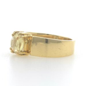 18kt / 750 yellow gold yellow sapphire plain ring 9gr25
