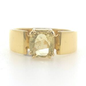 18kt / 750 yellow gold yellow sapphire plain ring 9gr25