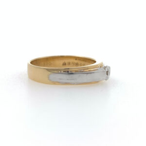 18kt rose gold solitaire band diamond ring for gents 8gr25