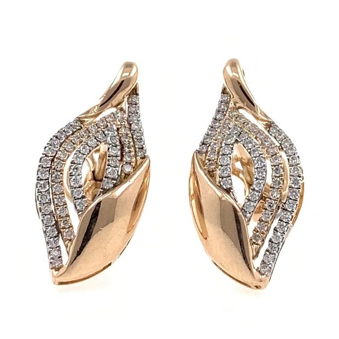 18k rose gold attractive earring rd-e01
