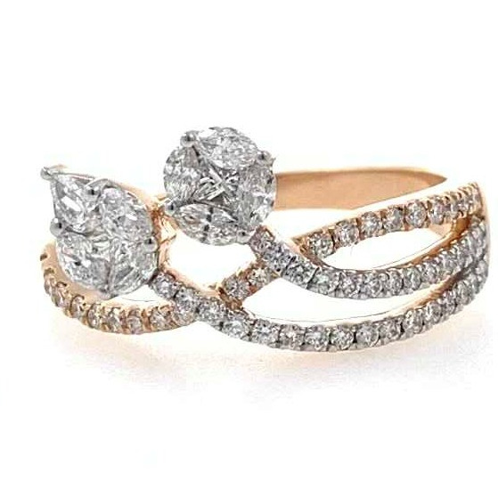 Solitaire look diamond ring for women