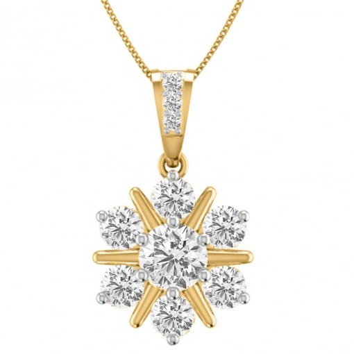 Classic vintage pendant vvs yellow 18k