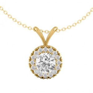 Classic victorian pendant SI rose 14k