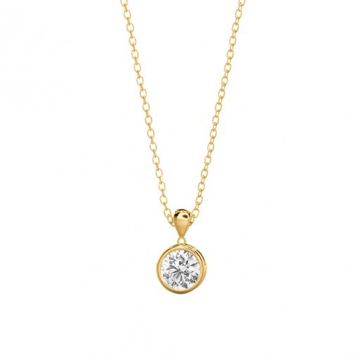 Classic orb pendant sI rose 14k