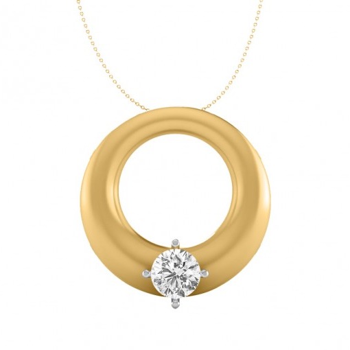 Charming orb pendant VVS yellow 14k