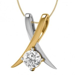 Charlotte solitaire pendant sI rose 18k