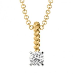 Braided solitaire pendant
