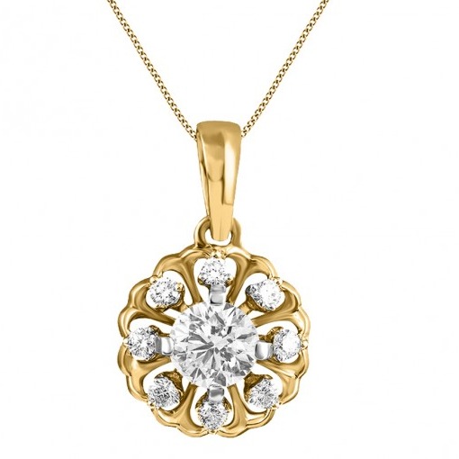 Aster floral pendant