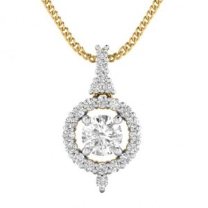 Double halo pendant SI ROSE 18k