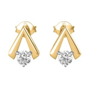 V-cut stud earrings
