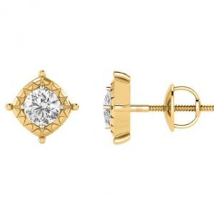 Twisted cushion stud earrings