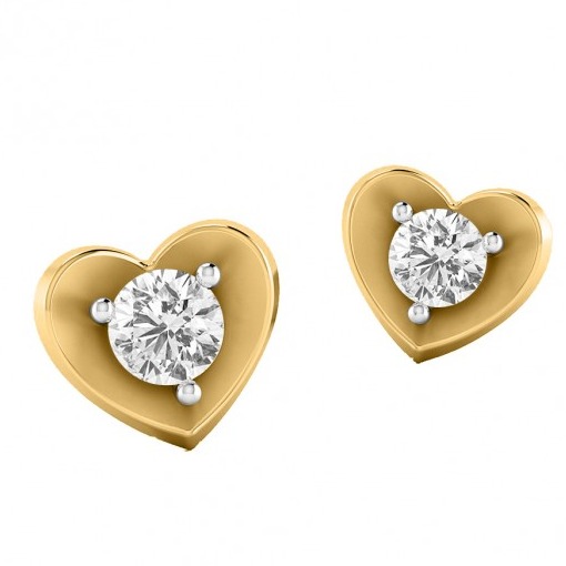 Sweetheart stud earrings