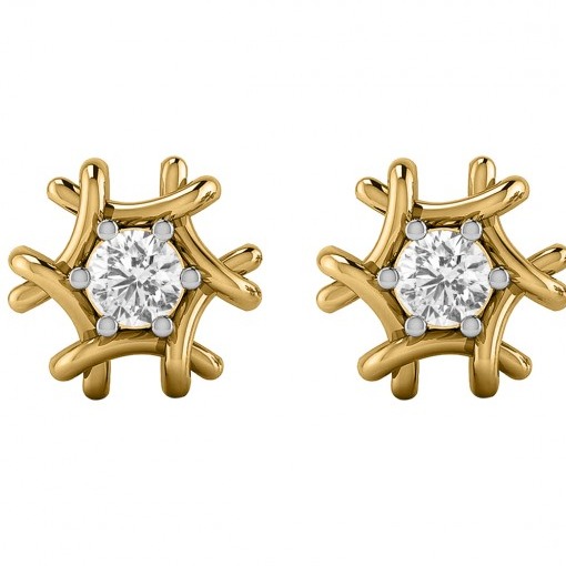 Snowflake stud earrings