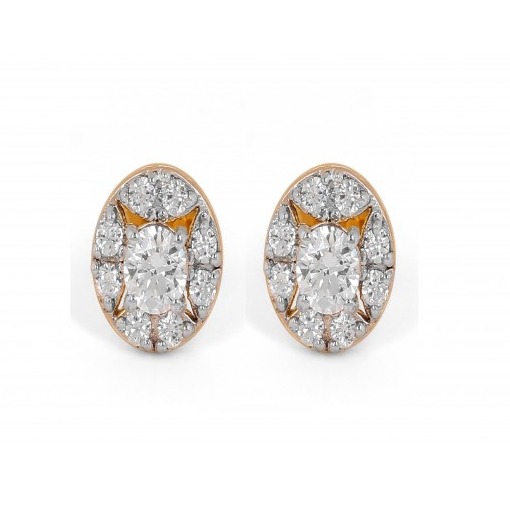 Rose stud earrings