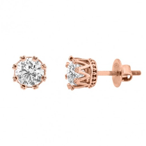 Majestic queen stud earrings