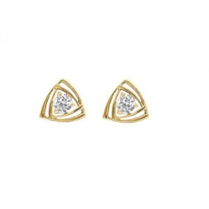 Love triangle stud earrings
