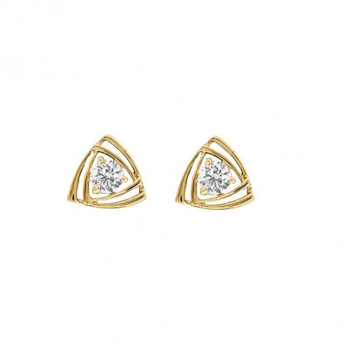 Love triangle stud earrings