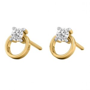 Hollow orb stud earrings