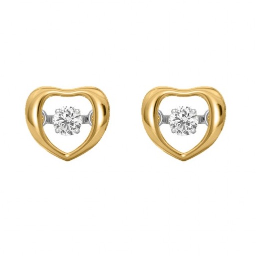 Heartbeat stud earrings