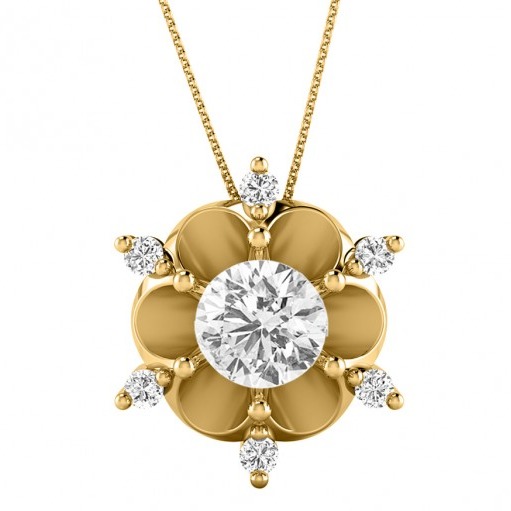 Dahlia solitaire pendant