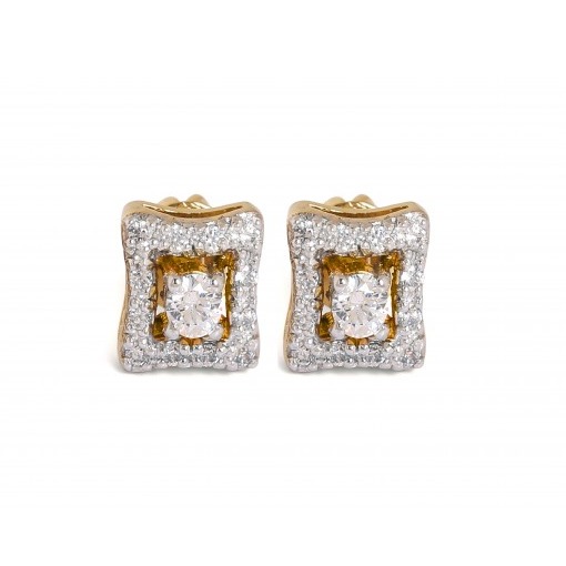 Doris sqaure stud earrings