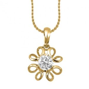 Entwined solitaire pendant